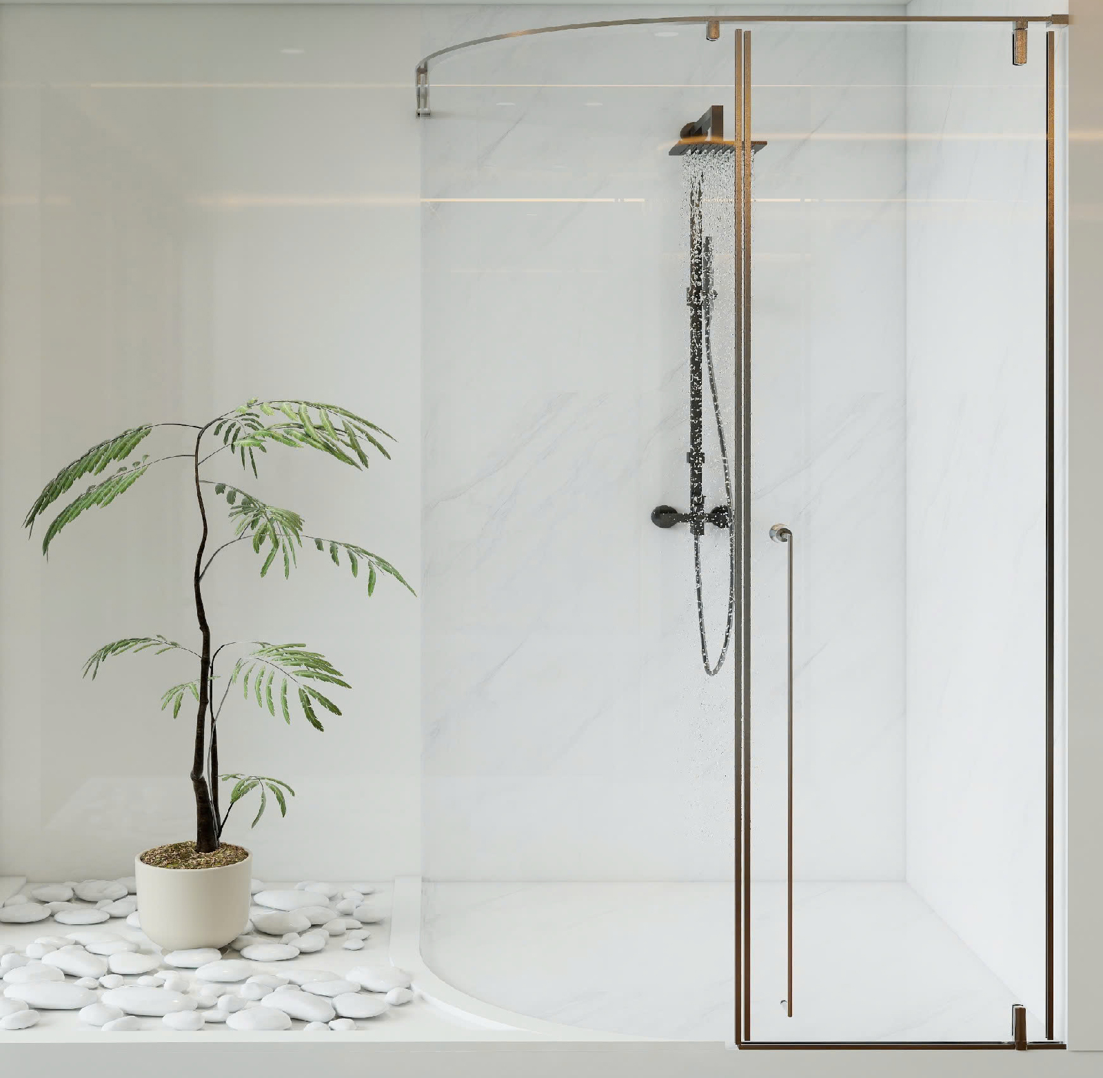 Phòng Tắm Kính Cong