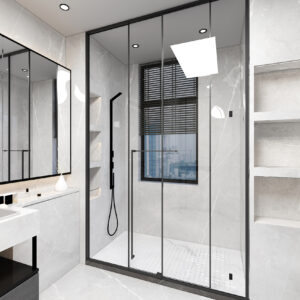 Phòng tắm kính cửa mở trượt