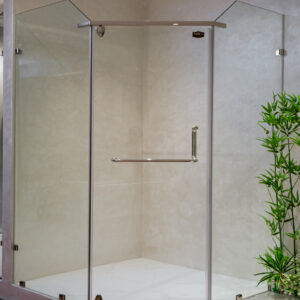 Phong tắm kính cửa mở quay